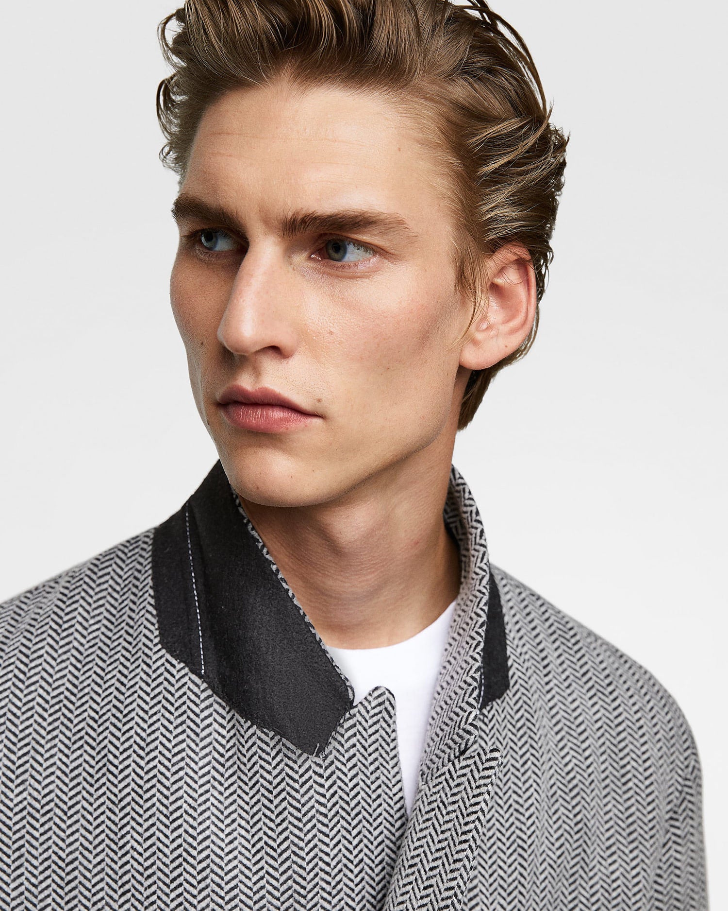 Sleeve Button Cowl Neck