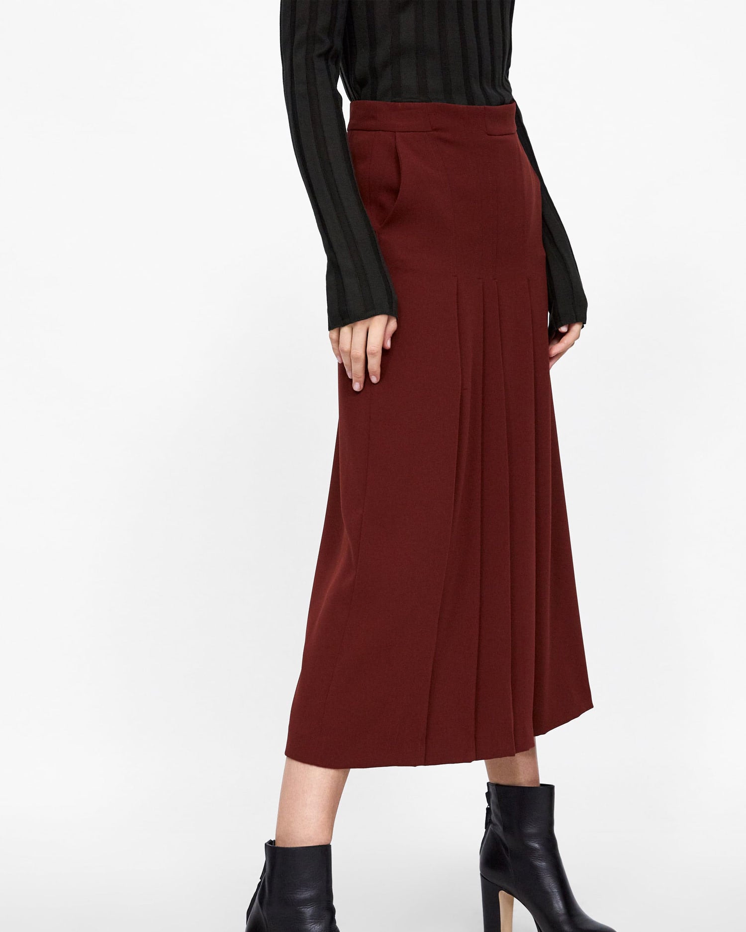 Double-breasted faux fur coat