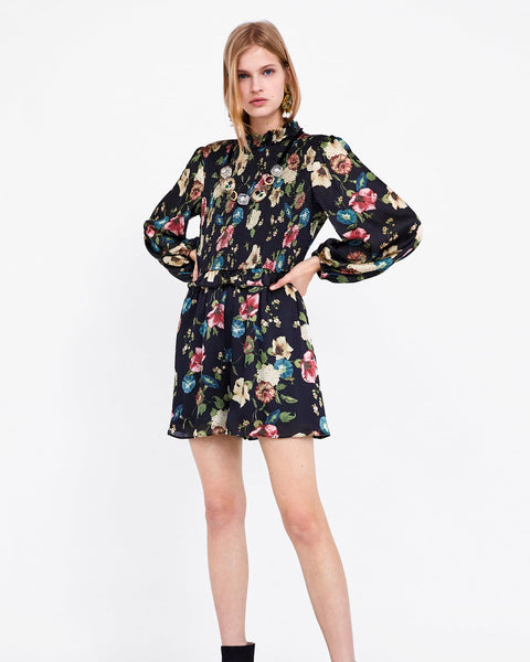 Contrast faux fur jacket