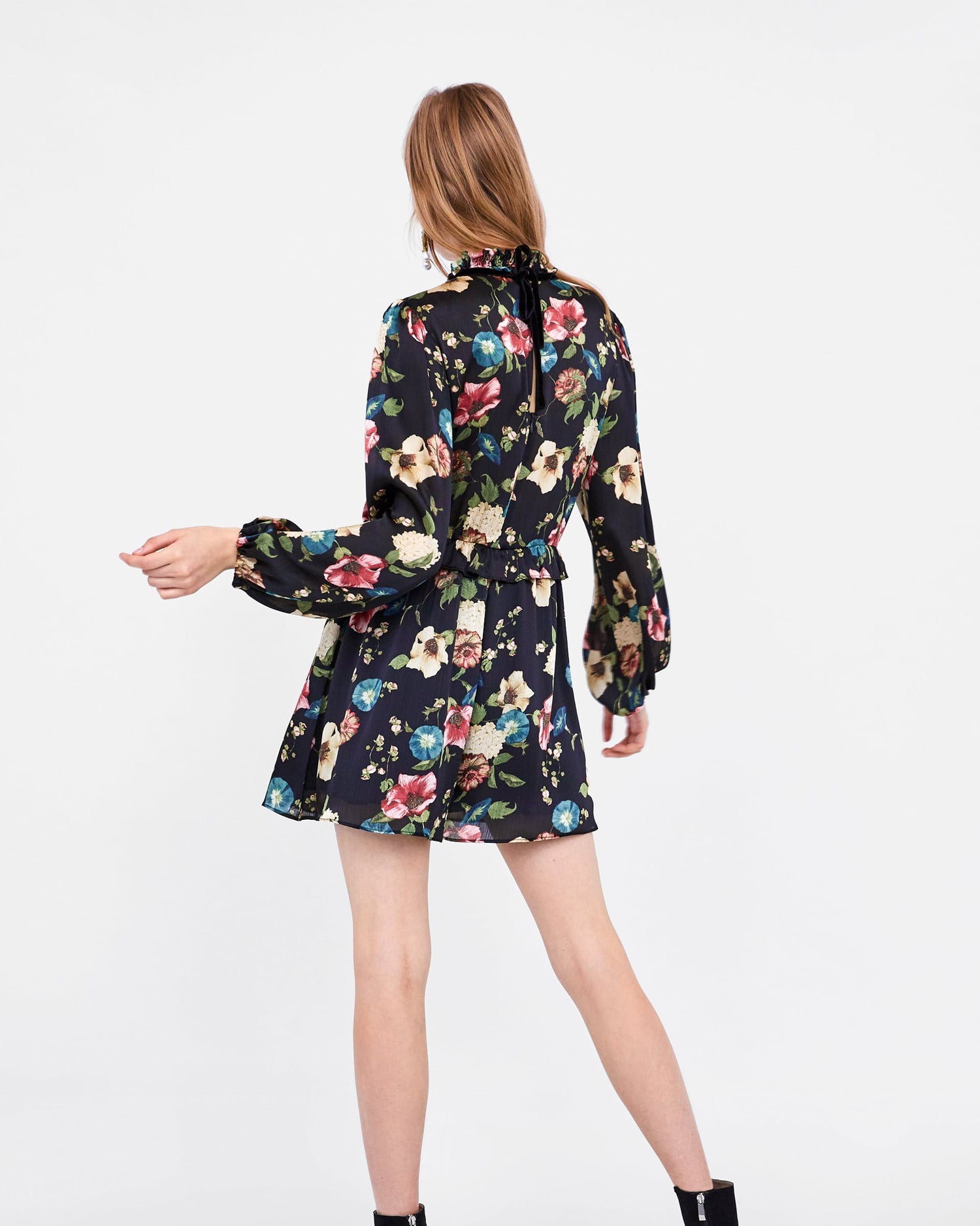 Contrast faux fur jacket