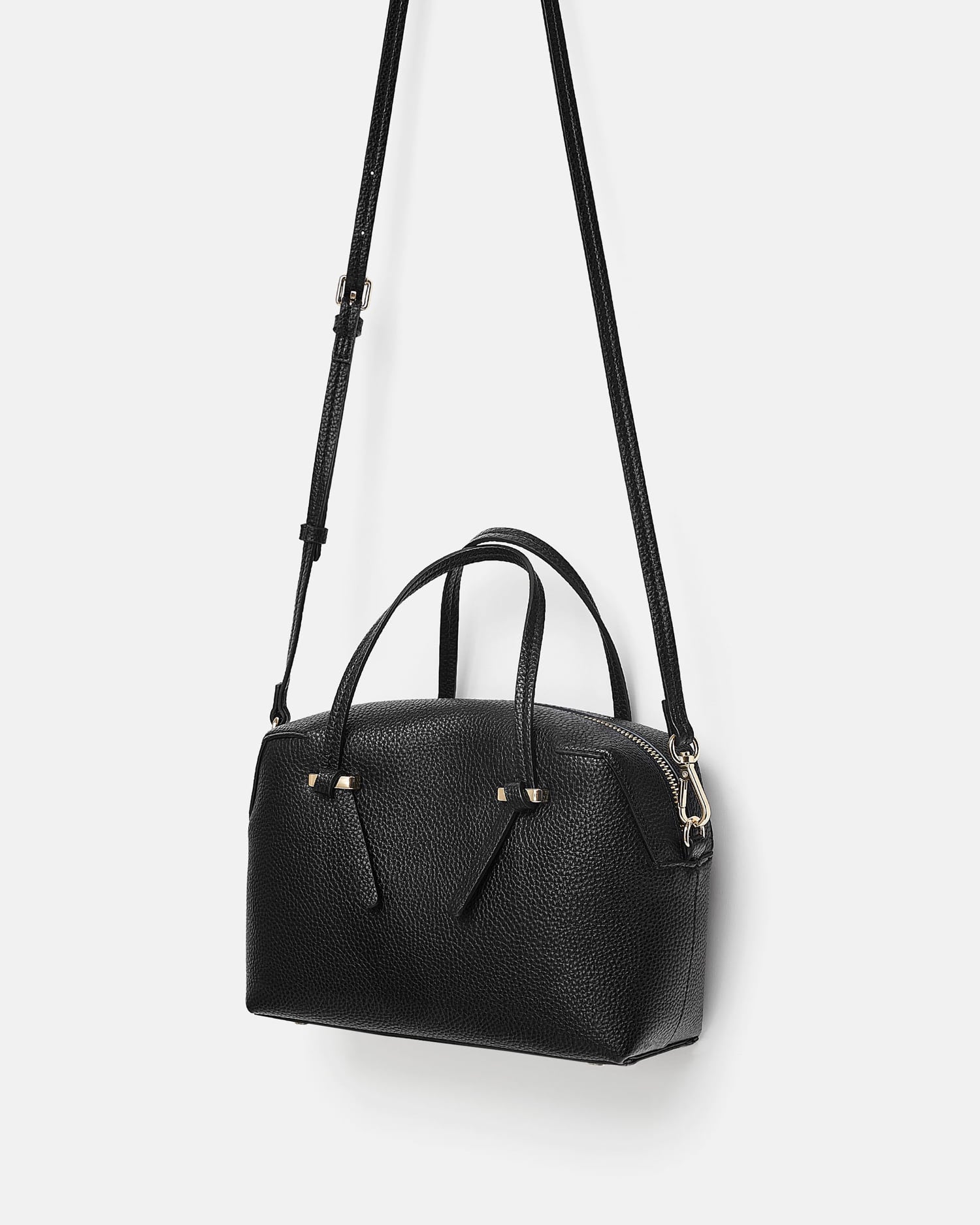 Down puffer coat with wraparound collar