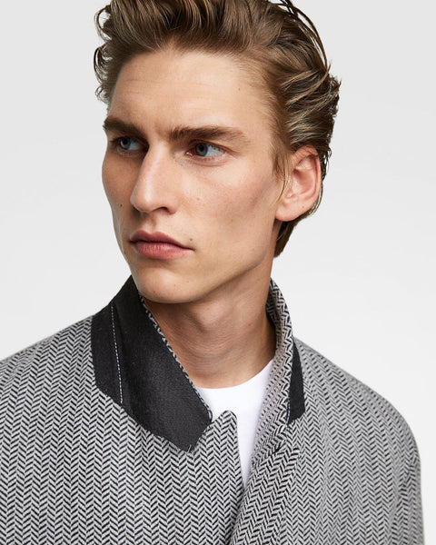 Sleeve Button Cowl Neck