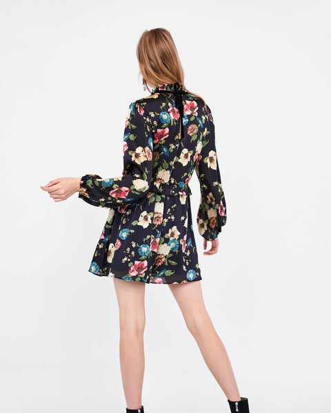 Contrast faux fur jacket