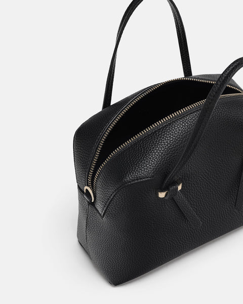 Down puffer coat with wraparound collar